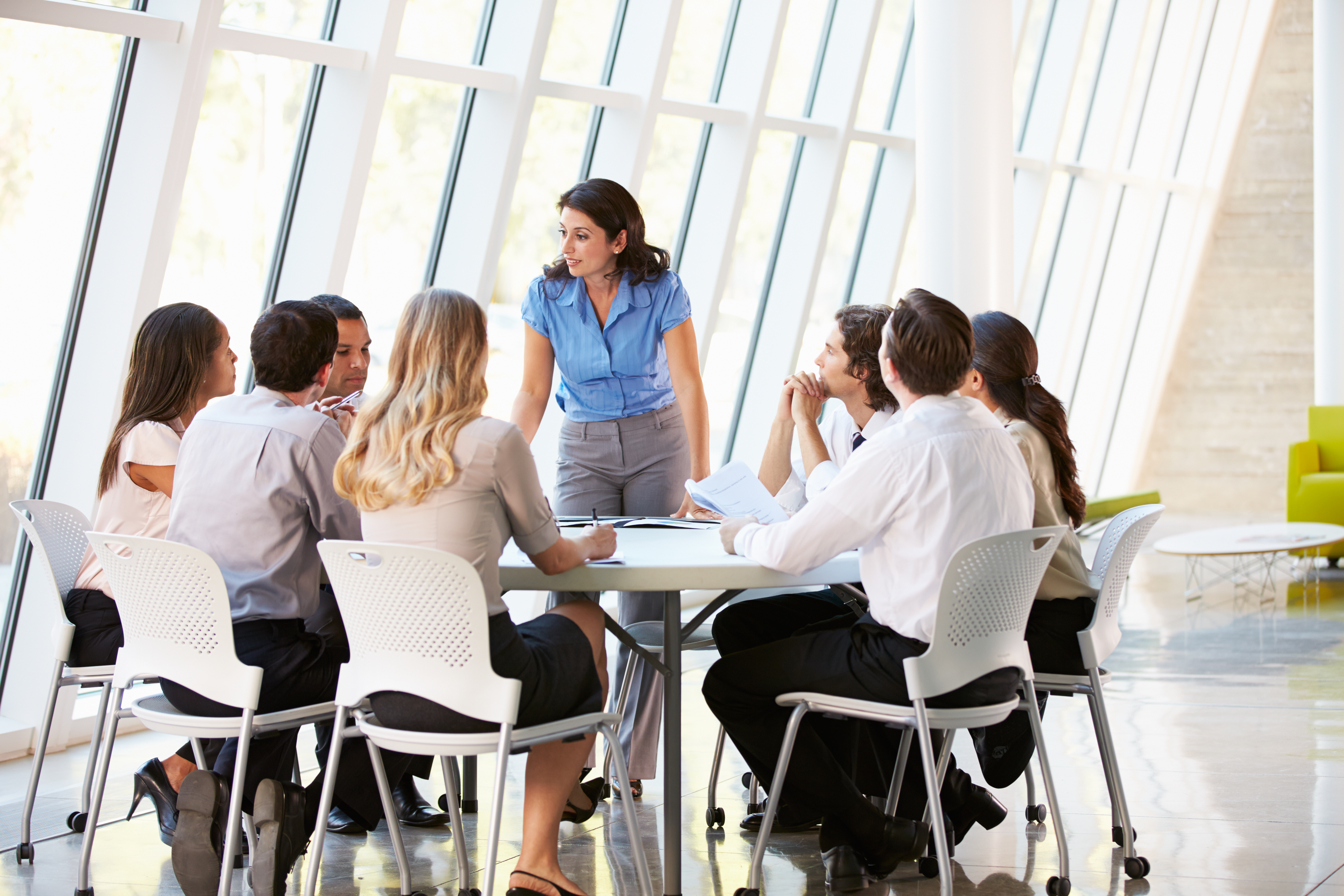 Business People - Having Board Meeting In Modern Office