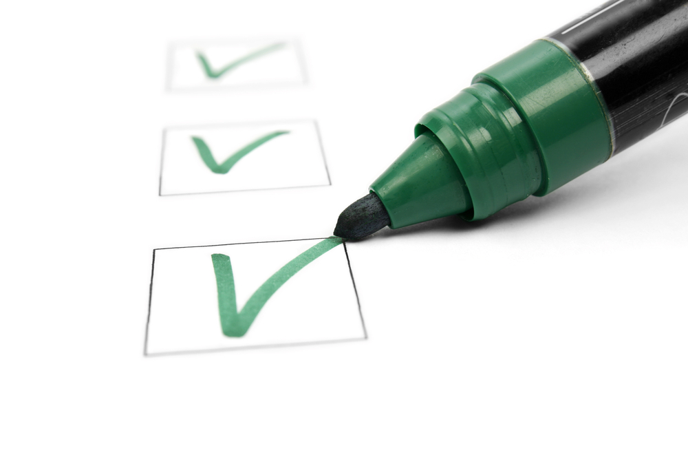 Checklist - green marker