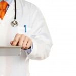 healthcare - doctor with tablet