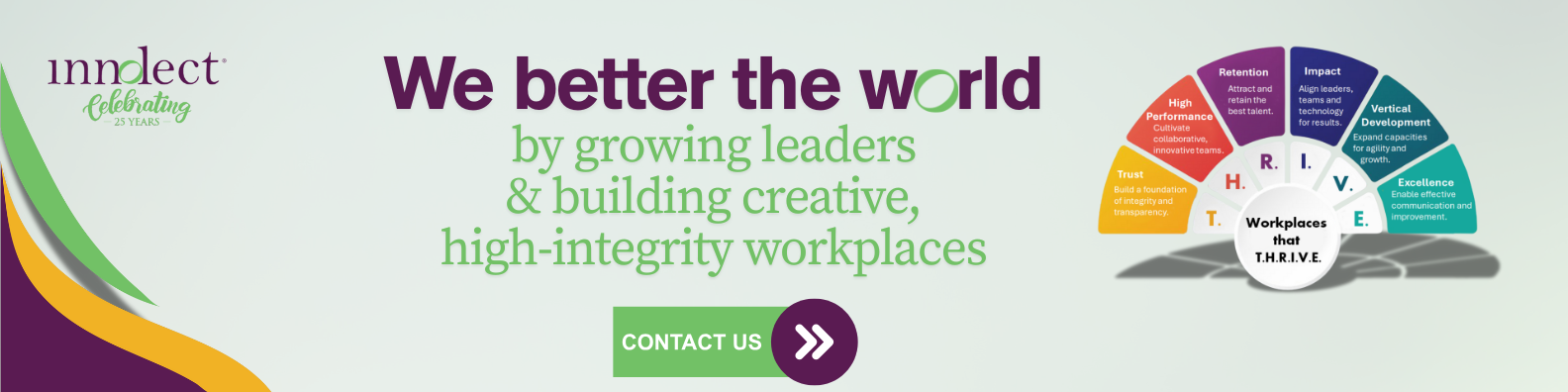 Innolect Inc betters the world by growing leaders and building high-integrity workplaces.