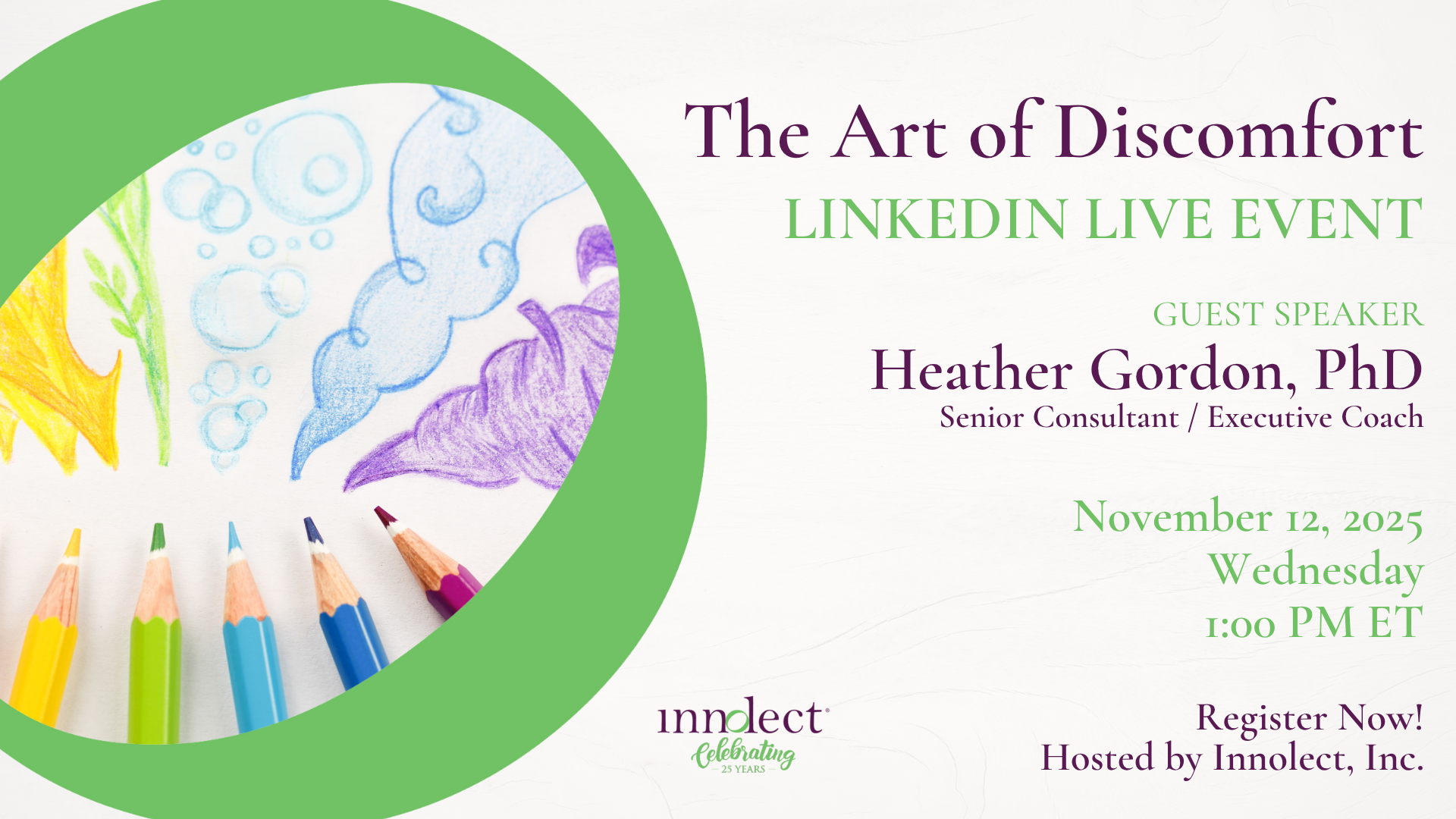 Join us for a LinkedIn Live event! The Art of Discomfort encourages you to stretch into your discomfort zone for leadership development and personal growth.